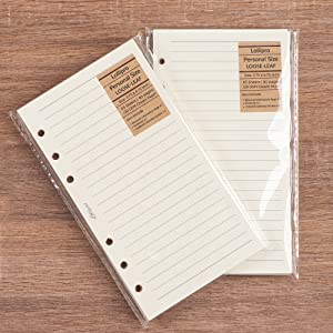 Refillable Lined: 22 lines for each page, 7mm ruled appropriate for writing.
Good Quality Paper: 120gsm thick good quality writing paper, No ink Feathering No Bleeding and No Ghosting.